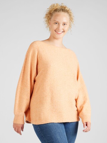 Pull-over 'DOFFY' Vero Moda Curve en orange : devant