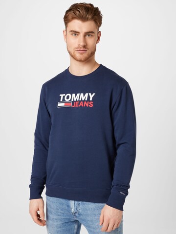 Tommy Jeans Mikina - Modrá: predná strana