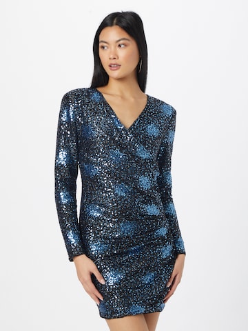 Bardot Cocktail Dress in Blue: front