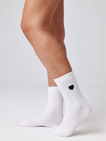 SNOCKS Socken 'Love Special' in Weiß