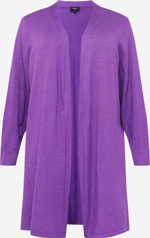 Cardigan 'AELLA' Zizzi en violet : devant