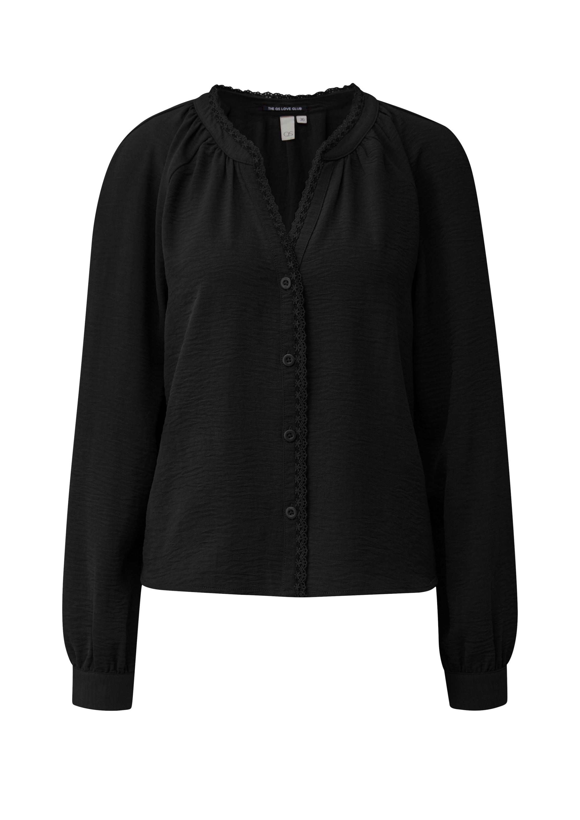 QS Bluse in Schwarz: Vorderseite