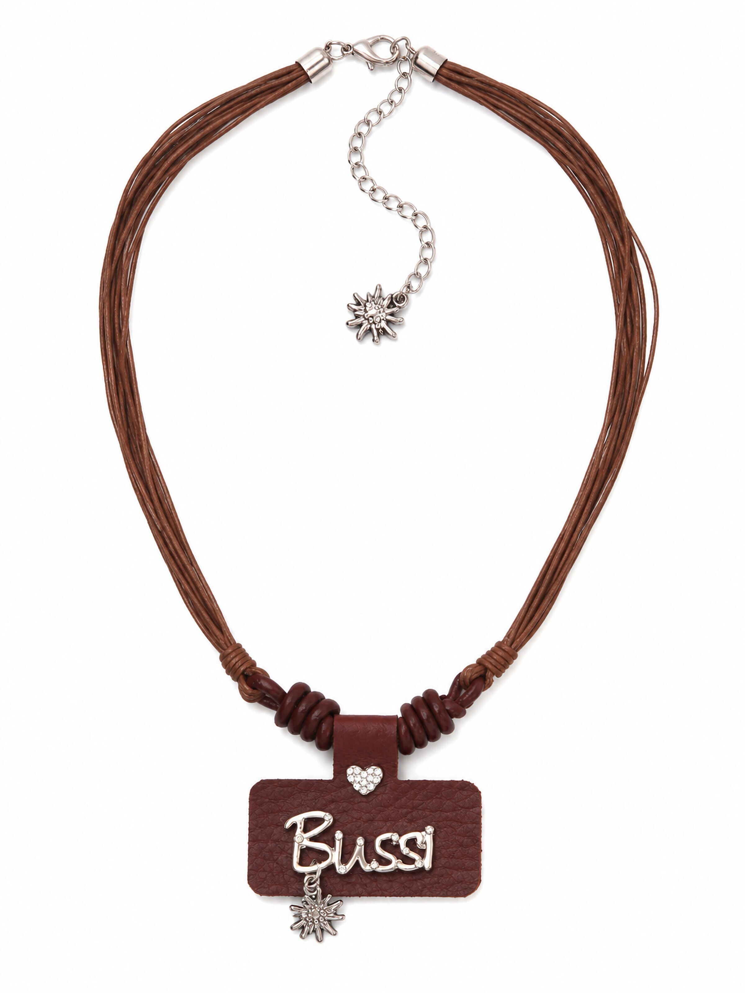 Allgäu Rebell Necklace 'Bussi' in Brown: front
