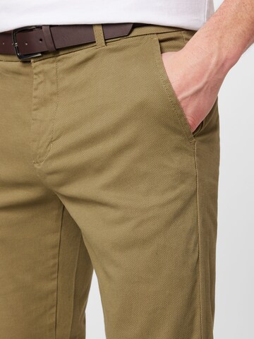 Lindbergh Slim fit Chino trousers 'Superflex' in Green