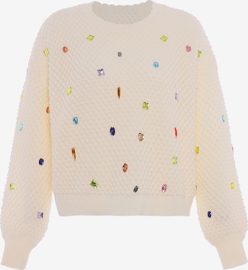 faina Sweater in White: front