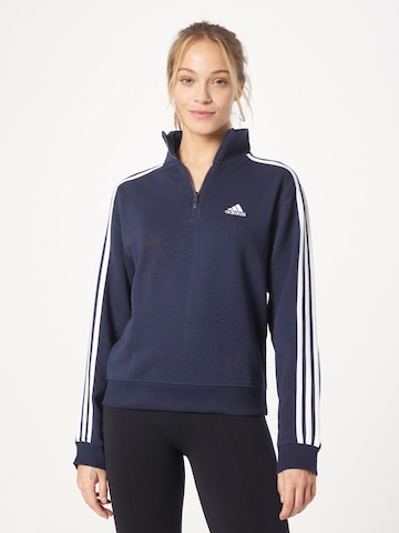 ADIDAS SPORTSWEAR Athletic Sweatshirt 'Essentials 3-Stripes ' in Blue: front