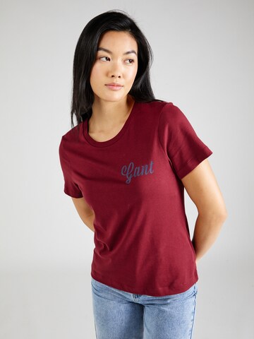 GANT T-shirt i röd: framsida
