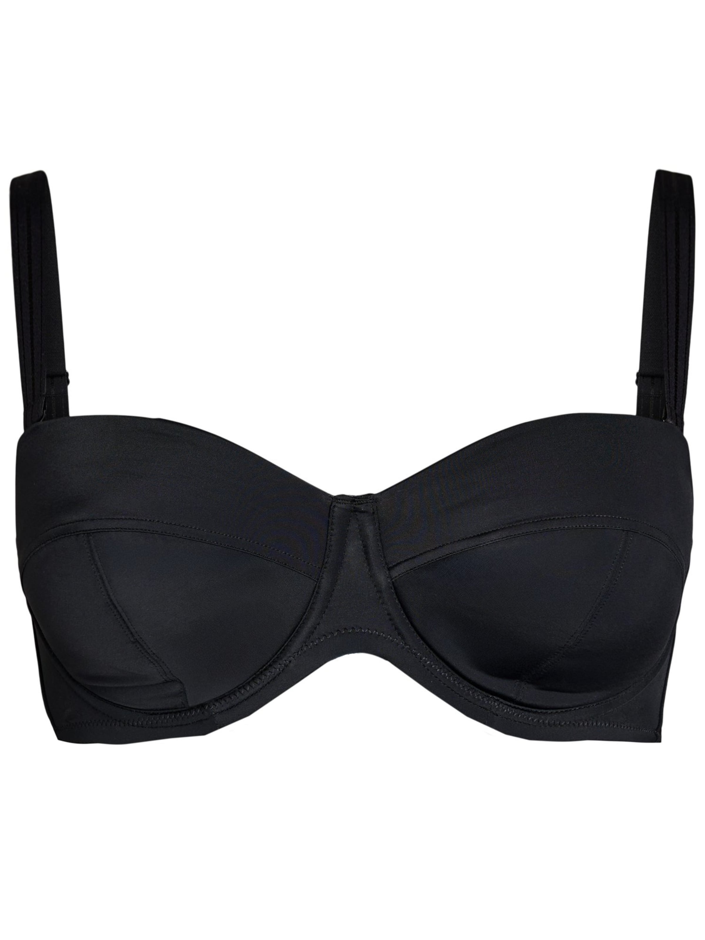 Devoted by Zizzi T-shirt сутиен Сутиен 'Ljill' в черно: отпред