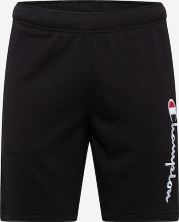 Regular Pantaloni de la Champion Authentic Athletic Apparel pe negru: față