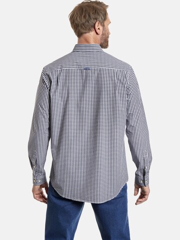 Jan Vanderstorm Comfort fit Button Up Shirt ' Svartkell ' in Blue