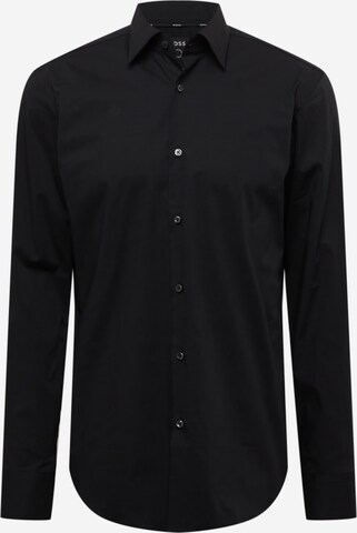 Regular fit Camicia 'Joe' di BOSS in nero: frontale