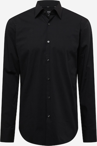 Coupe regular Chemise 'Joe' BOSS Black en noir : devant