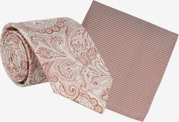 WILLEN Tie 'Paisley / Uni' in Orange: front