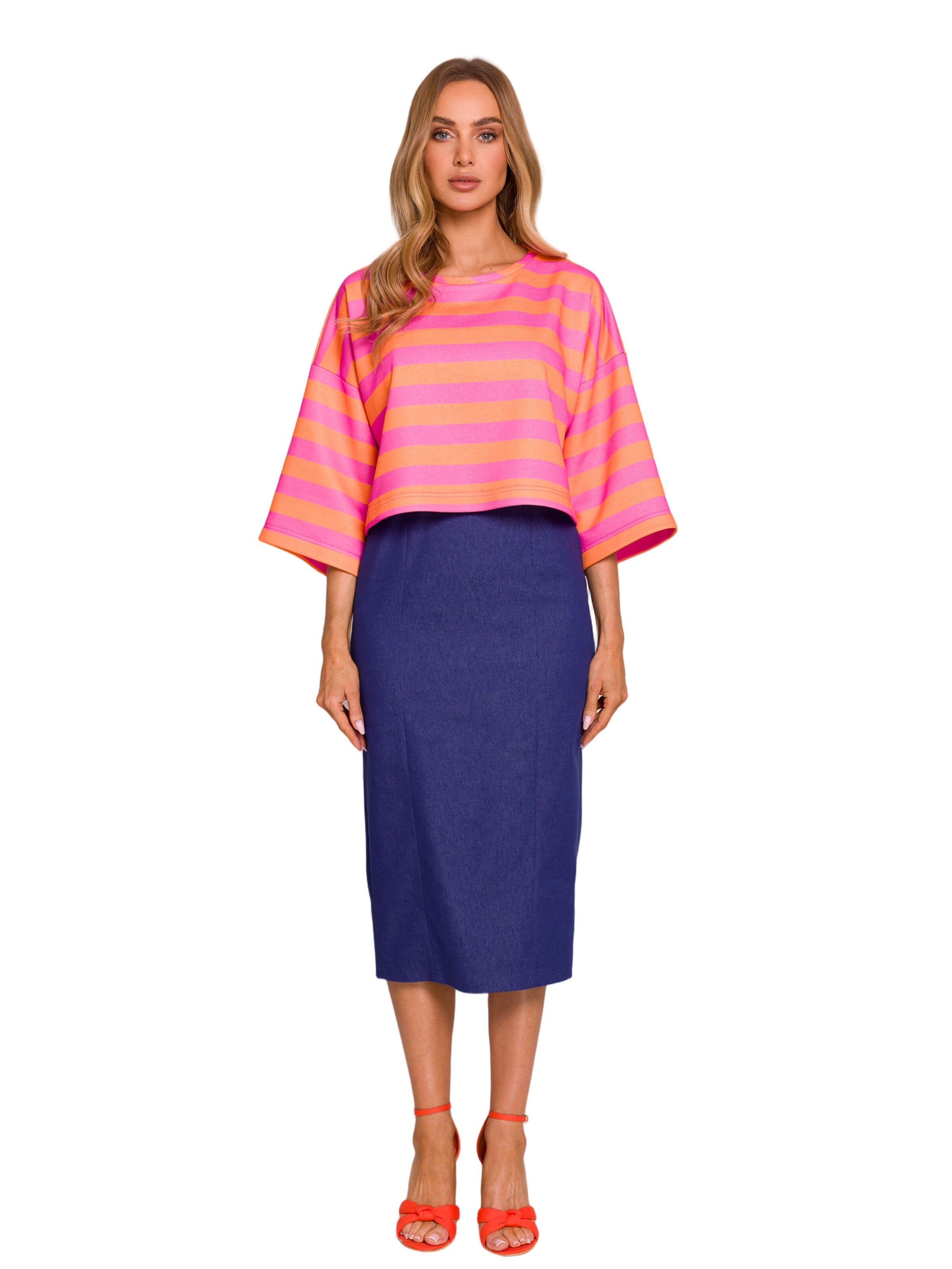 made of emotion Top 'Krótka bluza z nadrukiem' – pink