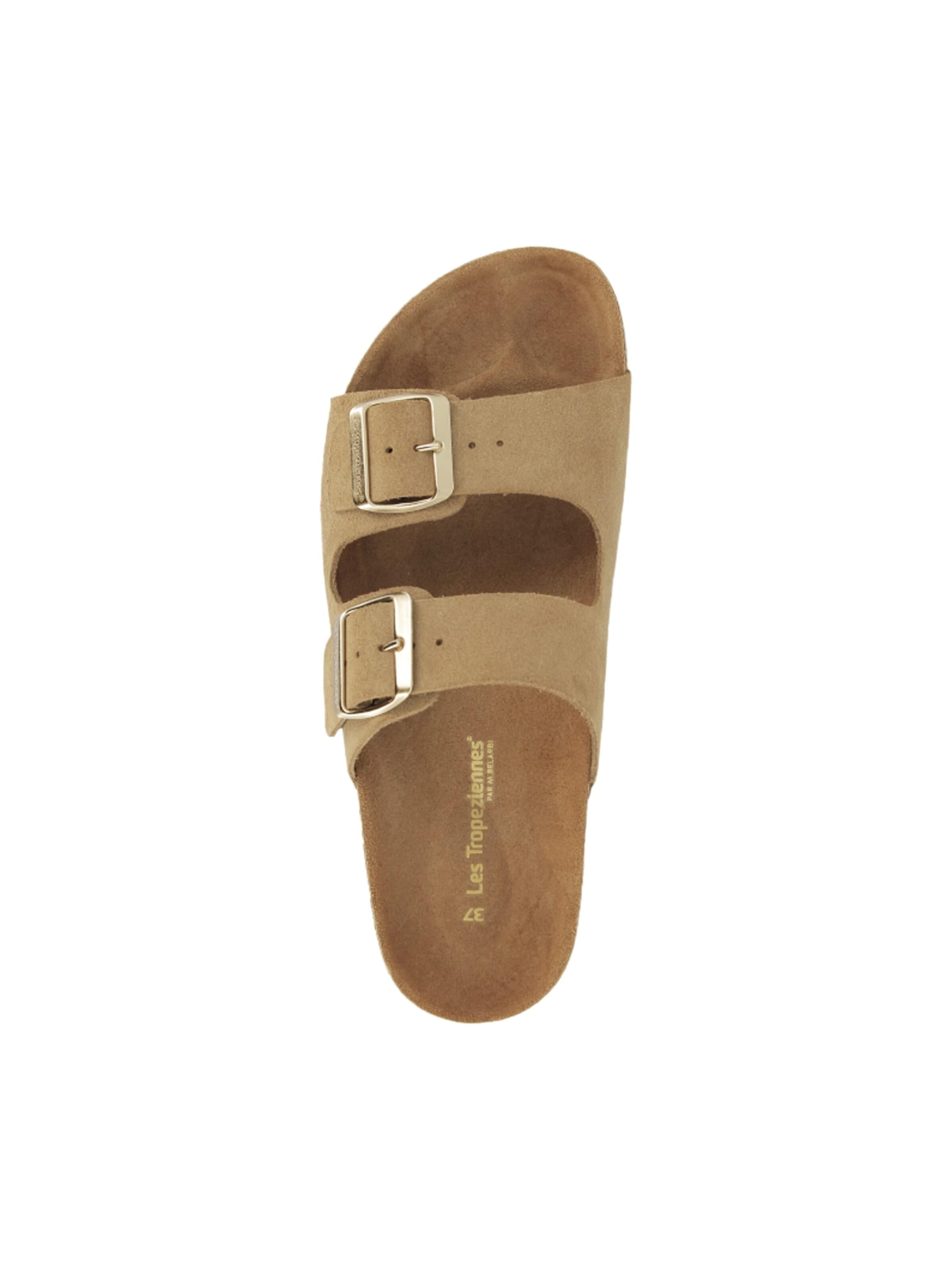Les Tropéziennes - Zapatos abiertos 'Leder-Pantoletten „Les Zatix Suede“' en beige