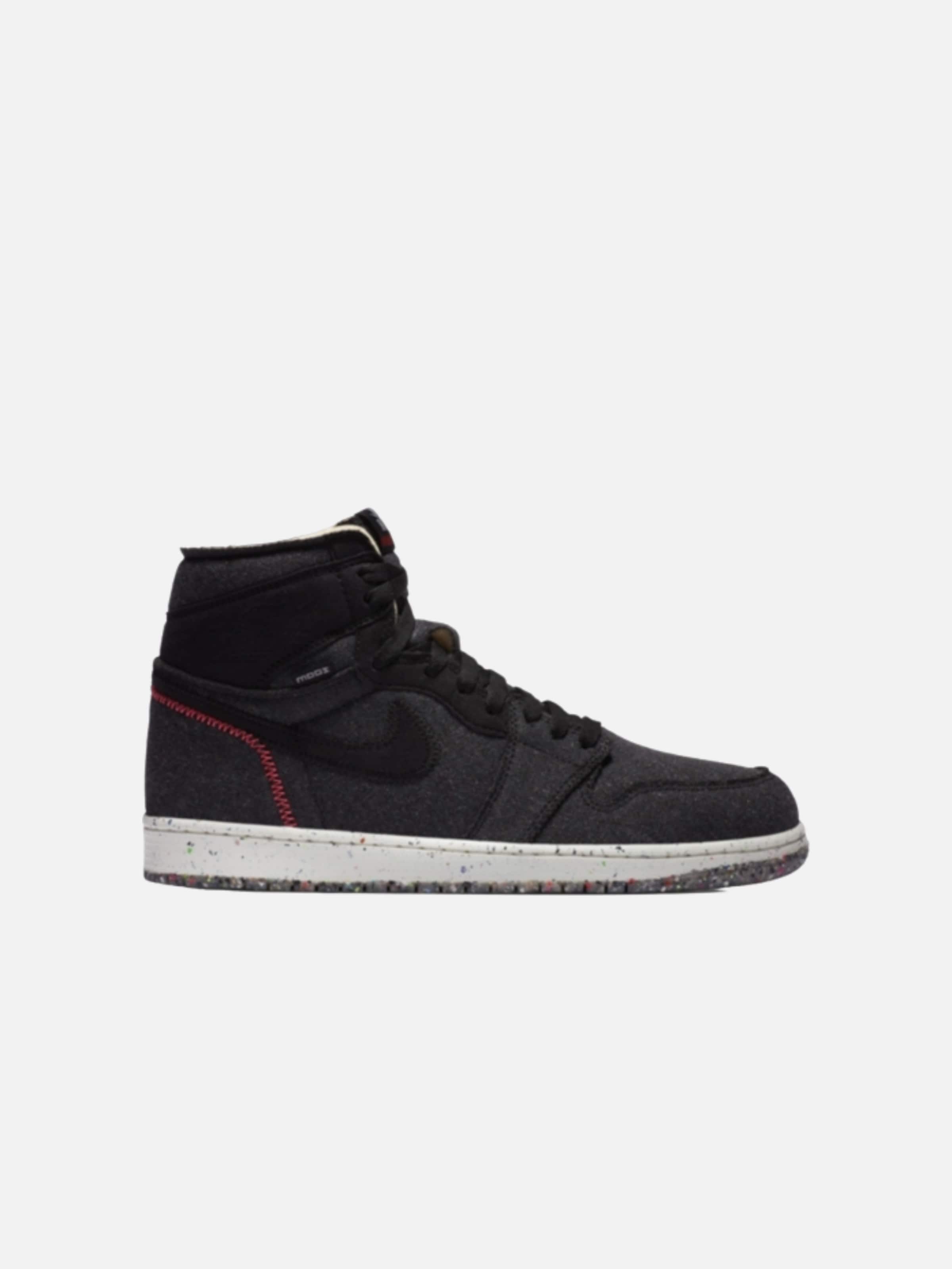 Sneaker alta 'Air 1 Retro High Zoom Crater' di Jordan in nero: frontale