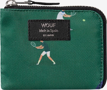 Wouf Wallet in Green: front