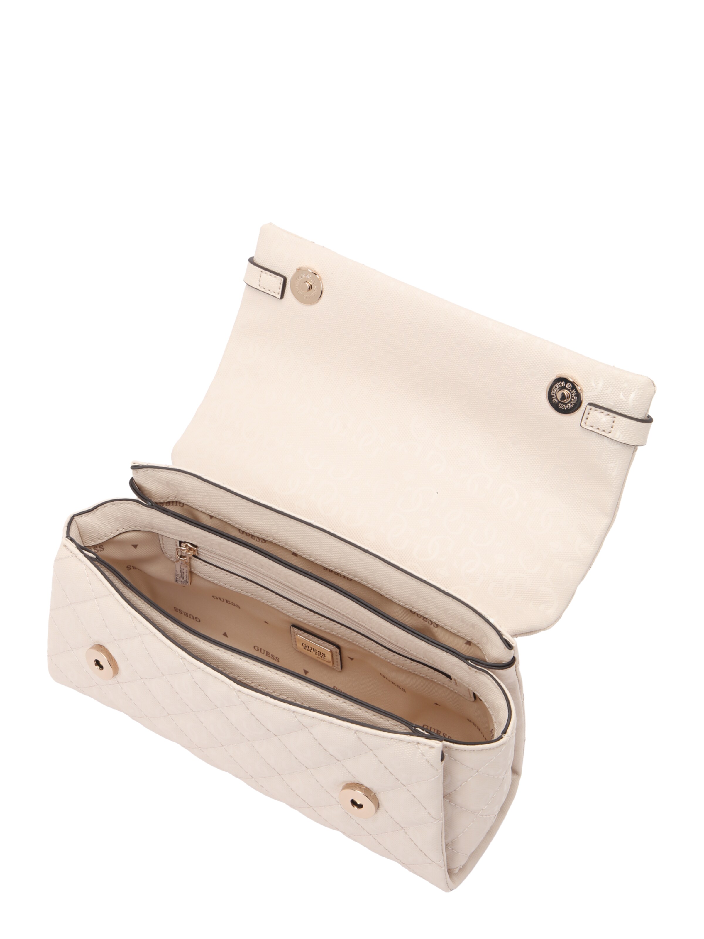 GUESS Handbag 'IDRA TOP HANDLE FLAP' in Grey