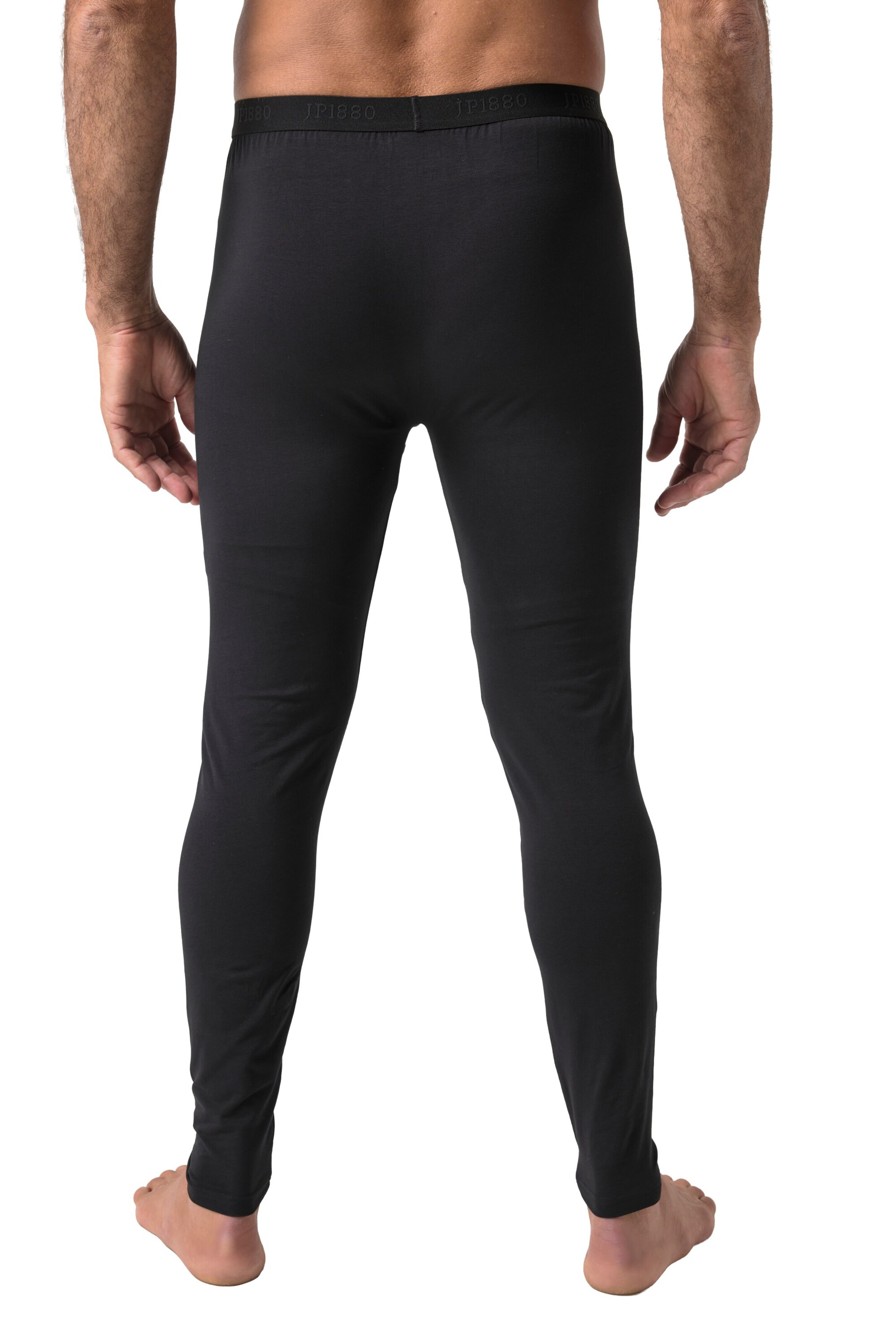 JP1880 Lange Unterhose in Schwarz: Vorderseite