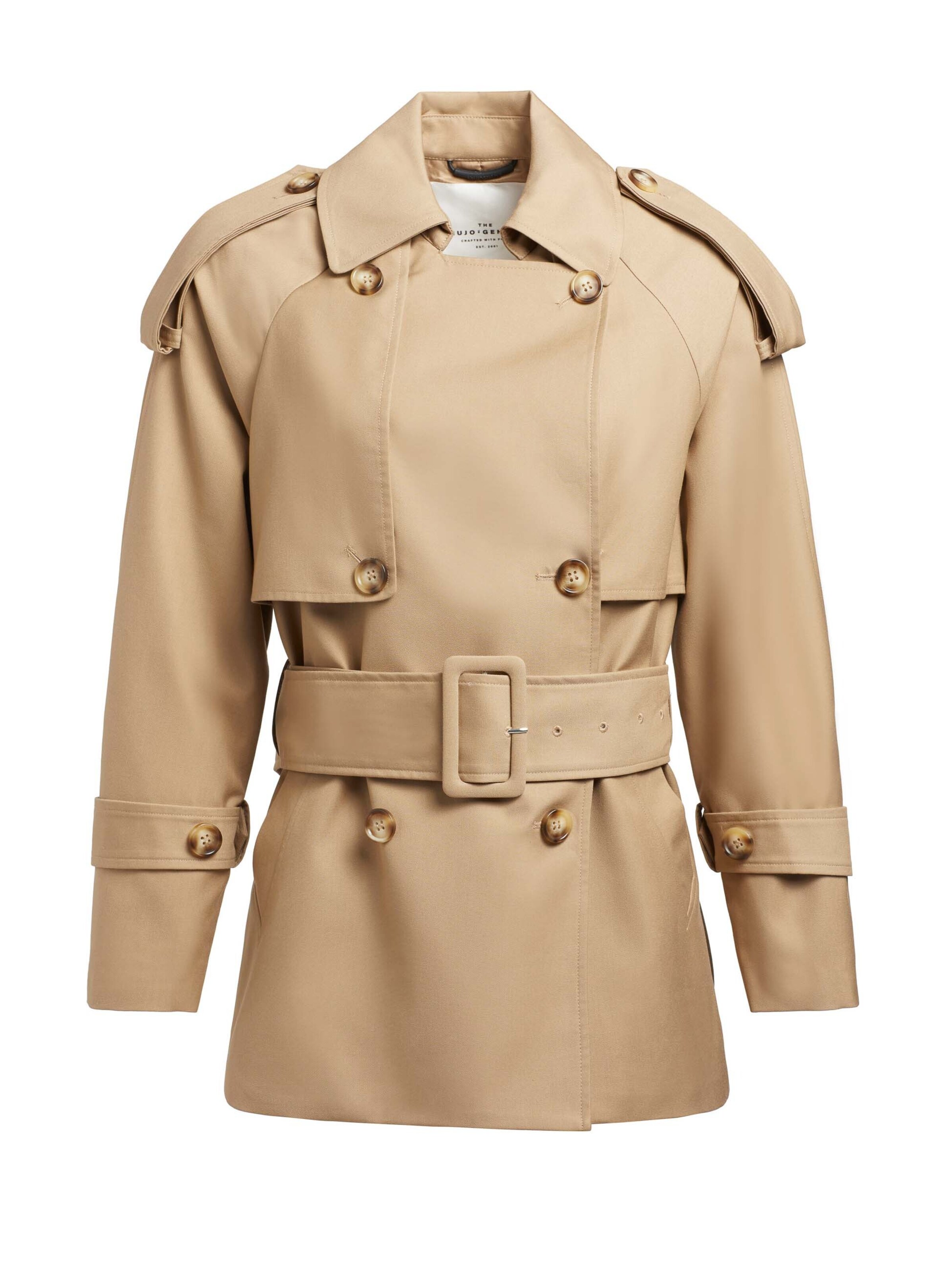 khujo Демисезонное пальто в Бежевый: спереди