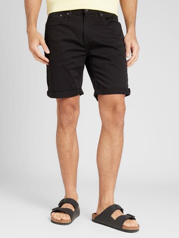 JACK & JONES Regular Trousers in Black: front