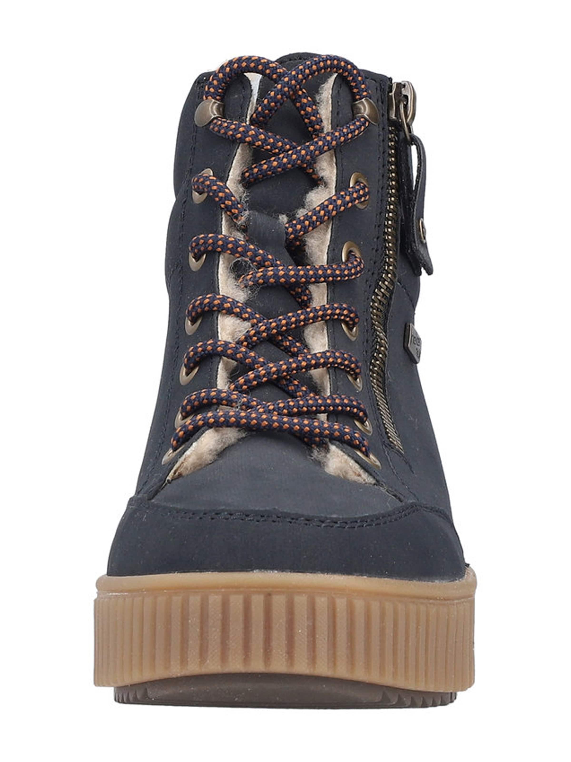 Rieker Šněrovací kozačky – modrá