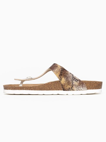 Bayton T-Bar Sandals 'Mercure' in Beige