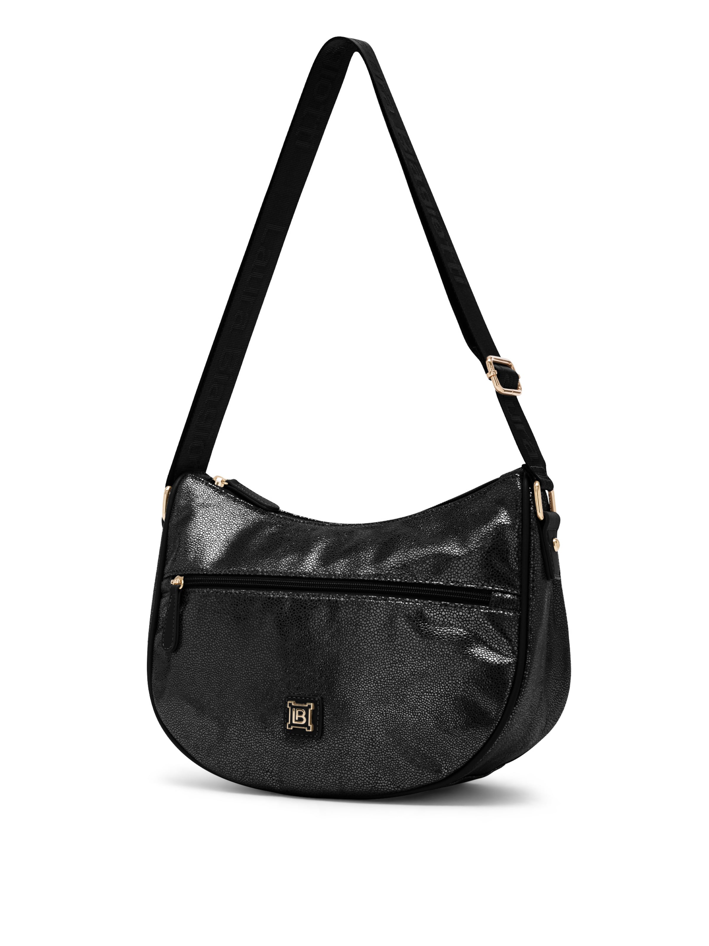 Borsa a tracolla 'Tapiro 33' di Laura Biagiotti in nero: frontale