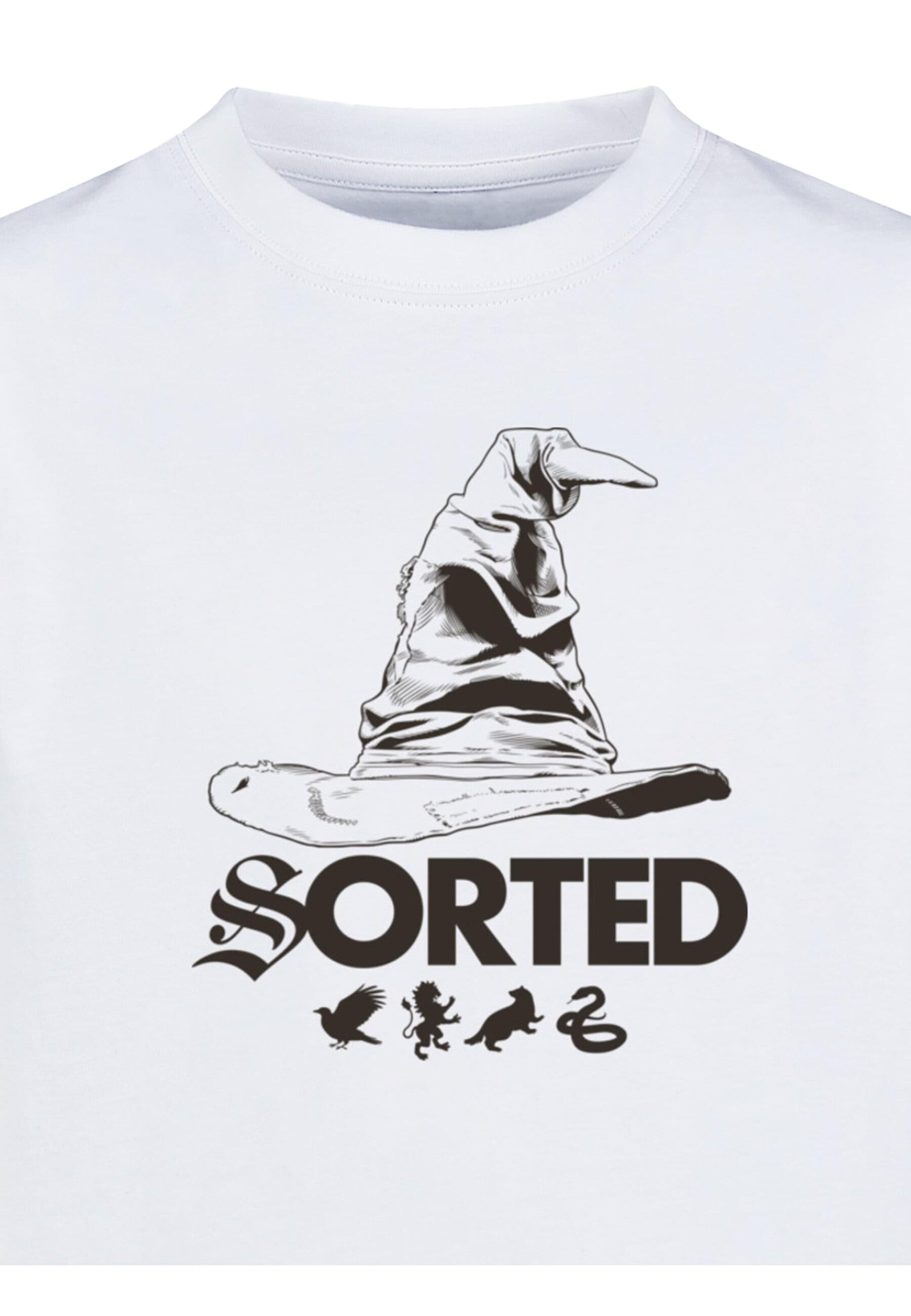 ABSOLUTE CULT T-Shirt 'Harry Potter - Sorting Hat' in Weiß