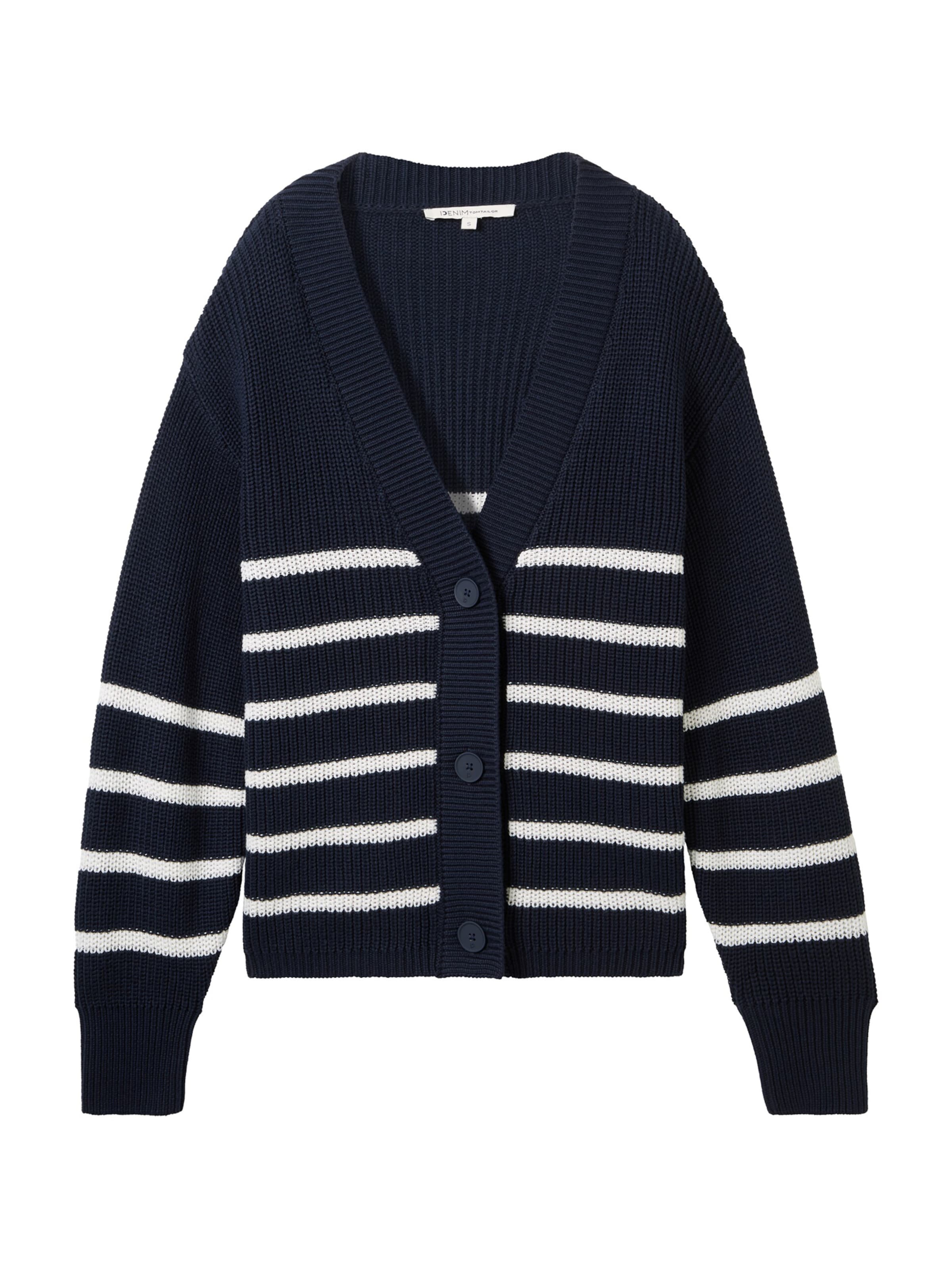 TOM TAILOR DENIM Cardigan i blå: forside