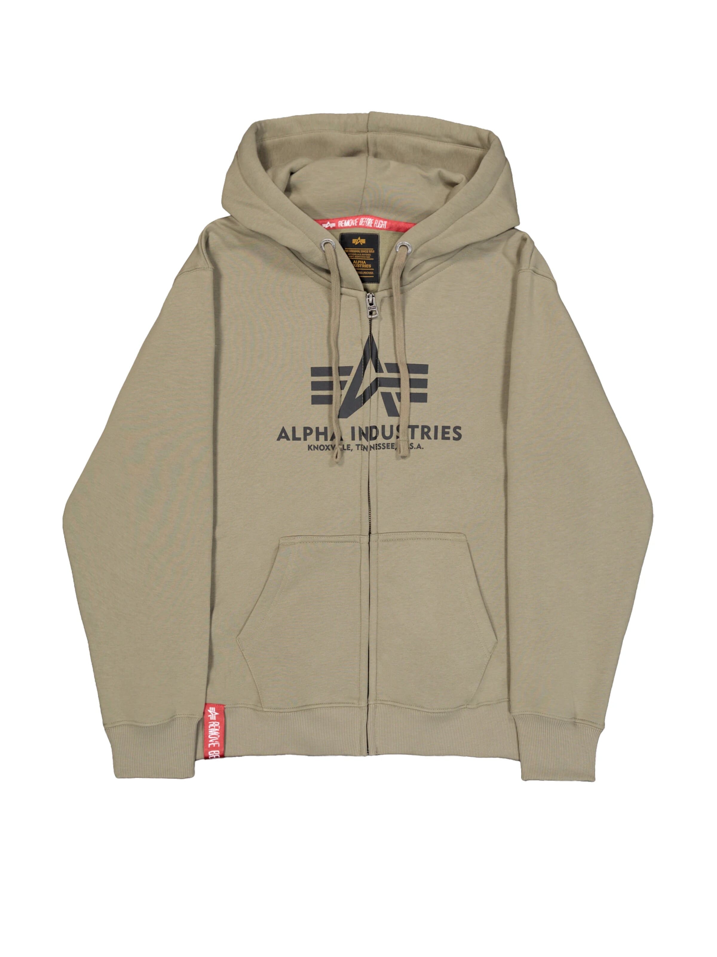 ALPHA INDUSTRIES Sweatjacke‌‌‌‌‌‌‌‌‌ in Grün: Vorderseite