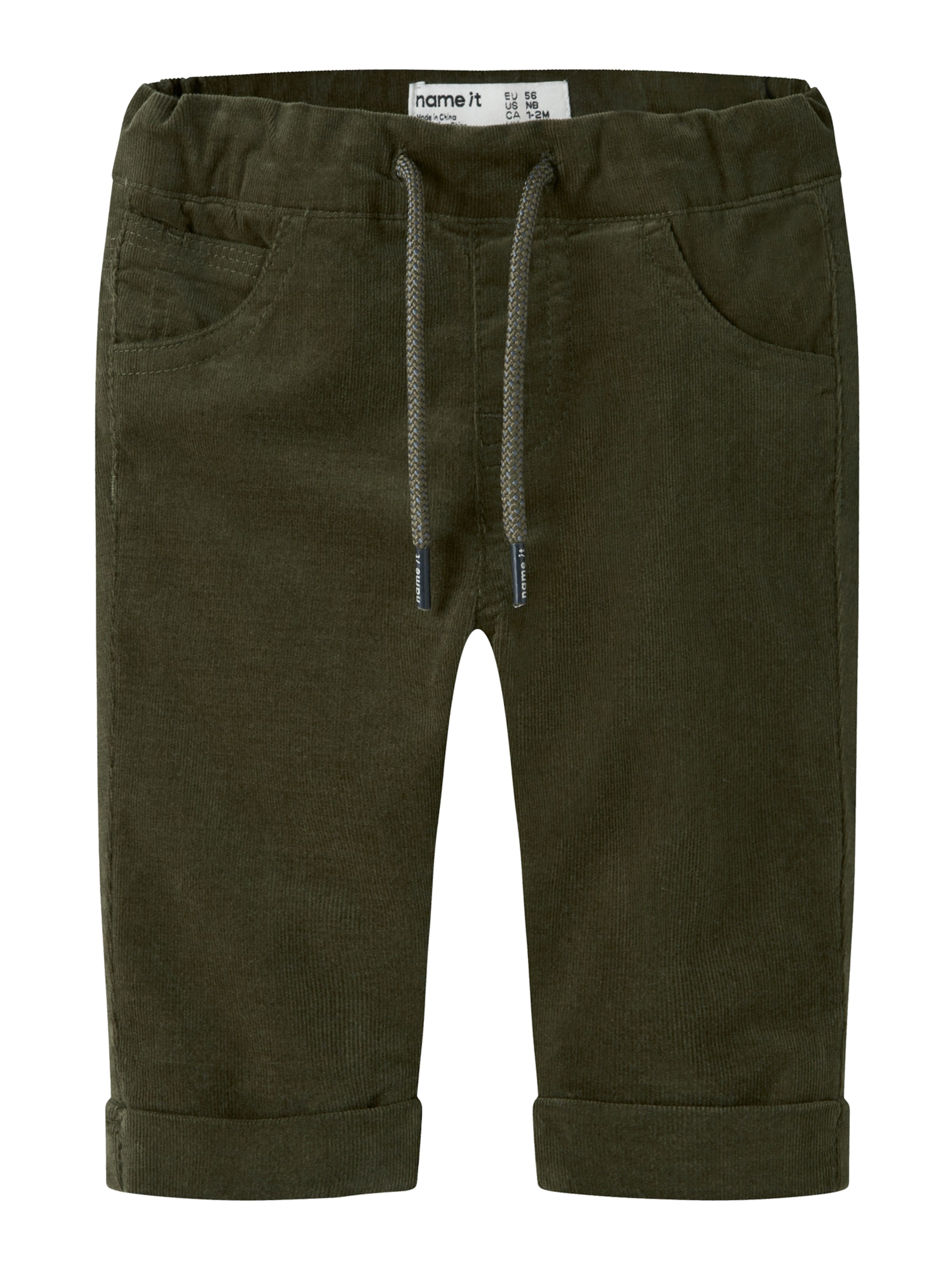 NAME IT Regular Pants 'NBMBEN' in Green: front
