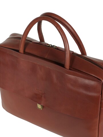 Howard London - Bolsa para portátil 'Laptop Bag Charlie Brown' en marrón