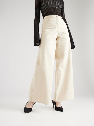 FRENCH CONNECTION Wide leg Jeans 'DENVER' i beige: framsida