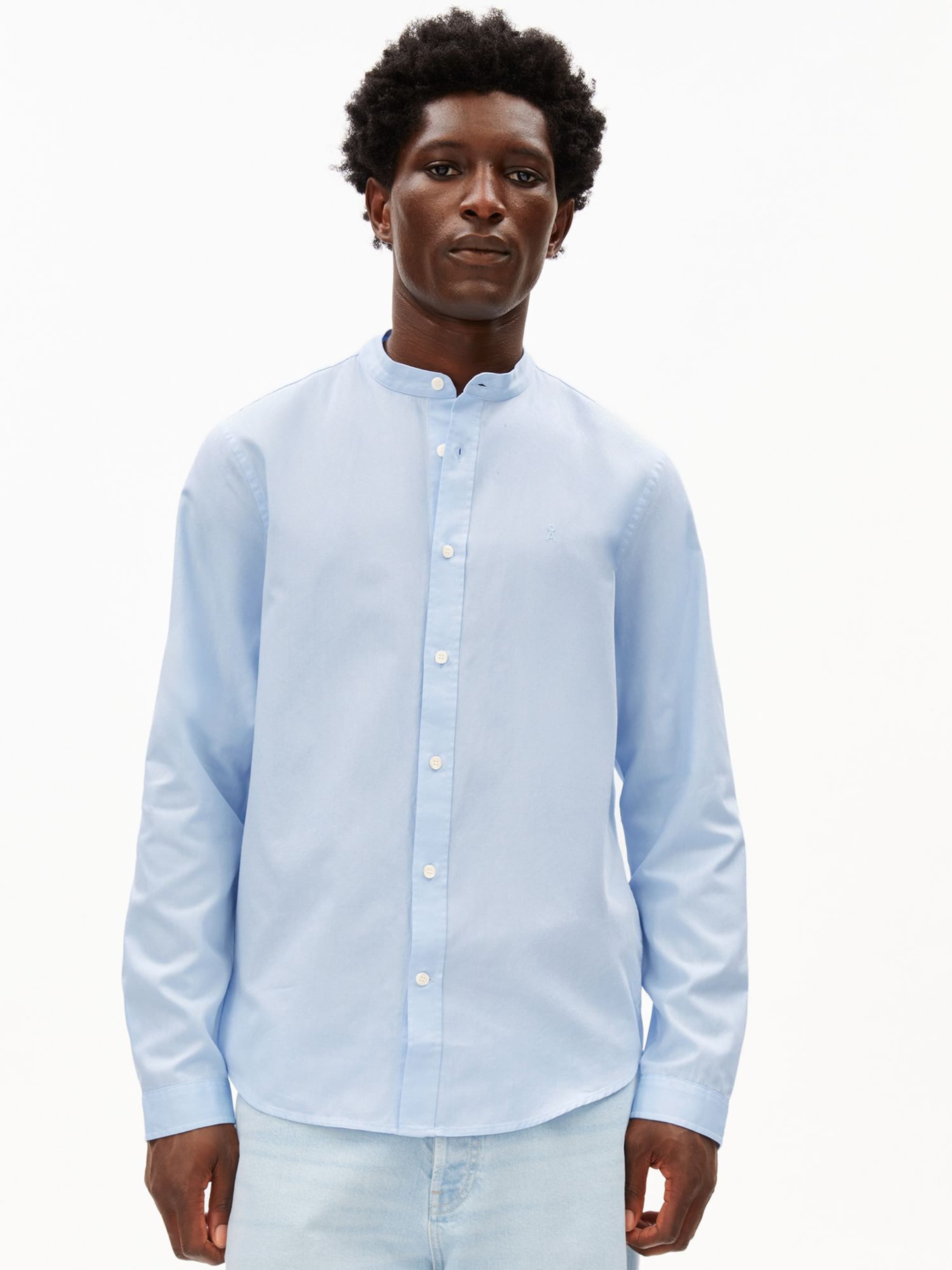 ARMEDANGELS Regular fit Button Up Shirt in Blue: front