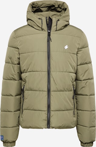 Superdry Zimska jakna | zelena barva: sprednja stran