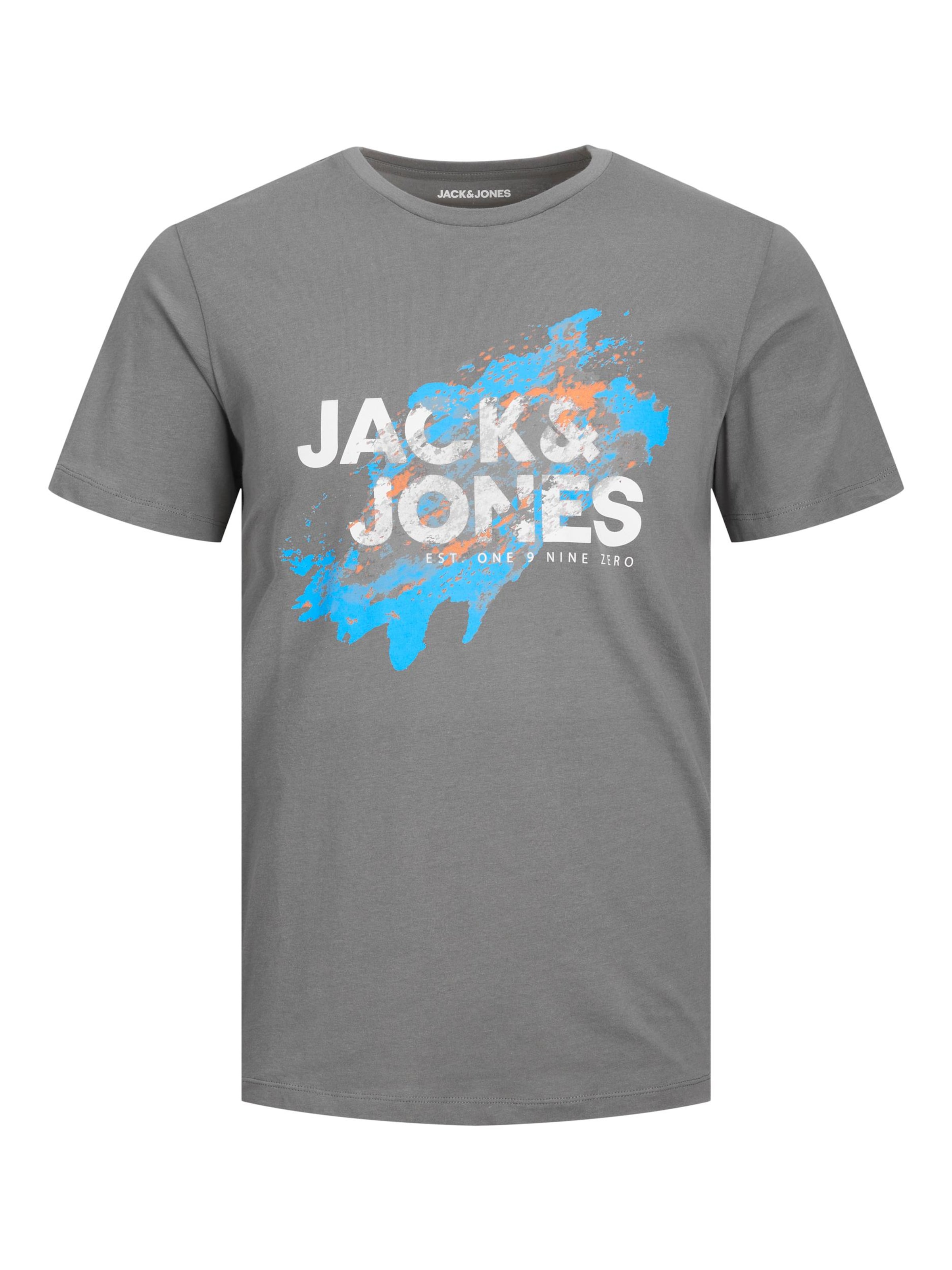 JACK & JONES Shirt 'JJNelson' in Grey: front