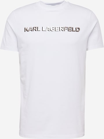 balta Karl Lagerfeld Marškinėliai: priekis