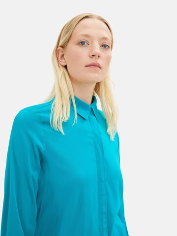 TOM TAILOR Bluse in Blau