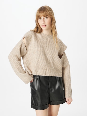 WEEKDAY Sweater 'Remi' in Beige: front