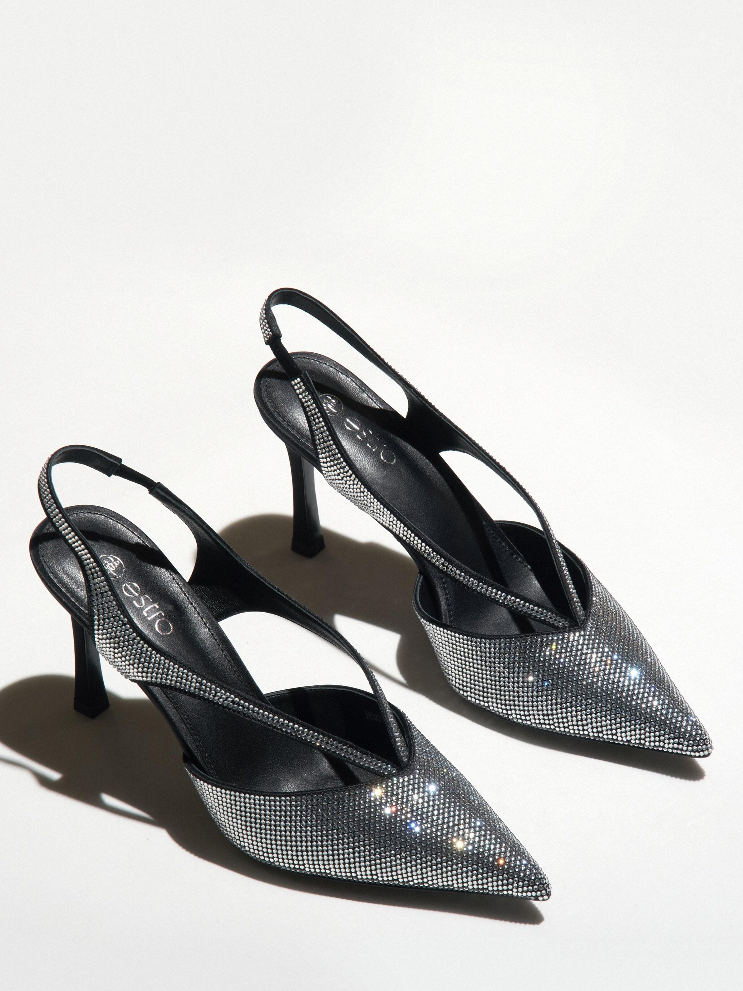 Estro - Zapatos destalonado '2370-2' en plata