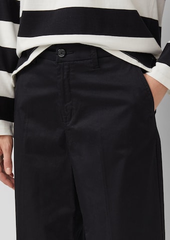 s.Oliver Wide leg Trousers with creases in Black