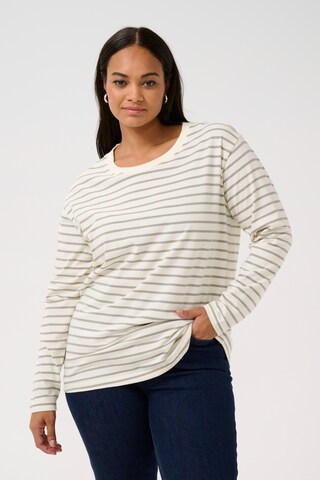 T-shirt 'KC Winni' KAFFE CURVE en beige : devant
