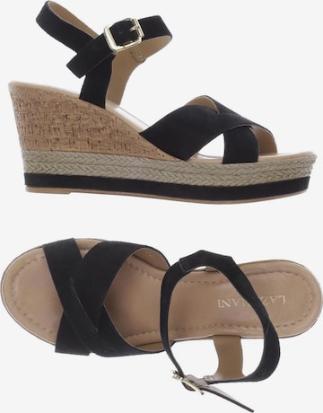 LAZAMANI Sandals & High-Heeled Sandals in 38 in Black: front