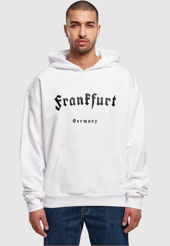 Merchcode Sweatshirt 'Frankfurt' in Wit: voorkant