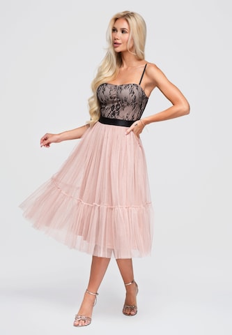 Ombre Cocktailjurk in Beige