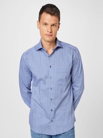 ETERNA Regular fit Overhemd 'MODERN FIT' in Blauw: voorkant