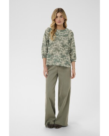 Cream Blouse in Groen