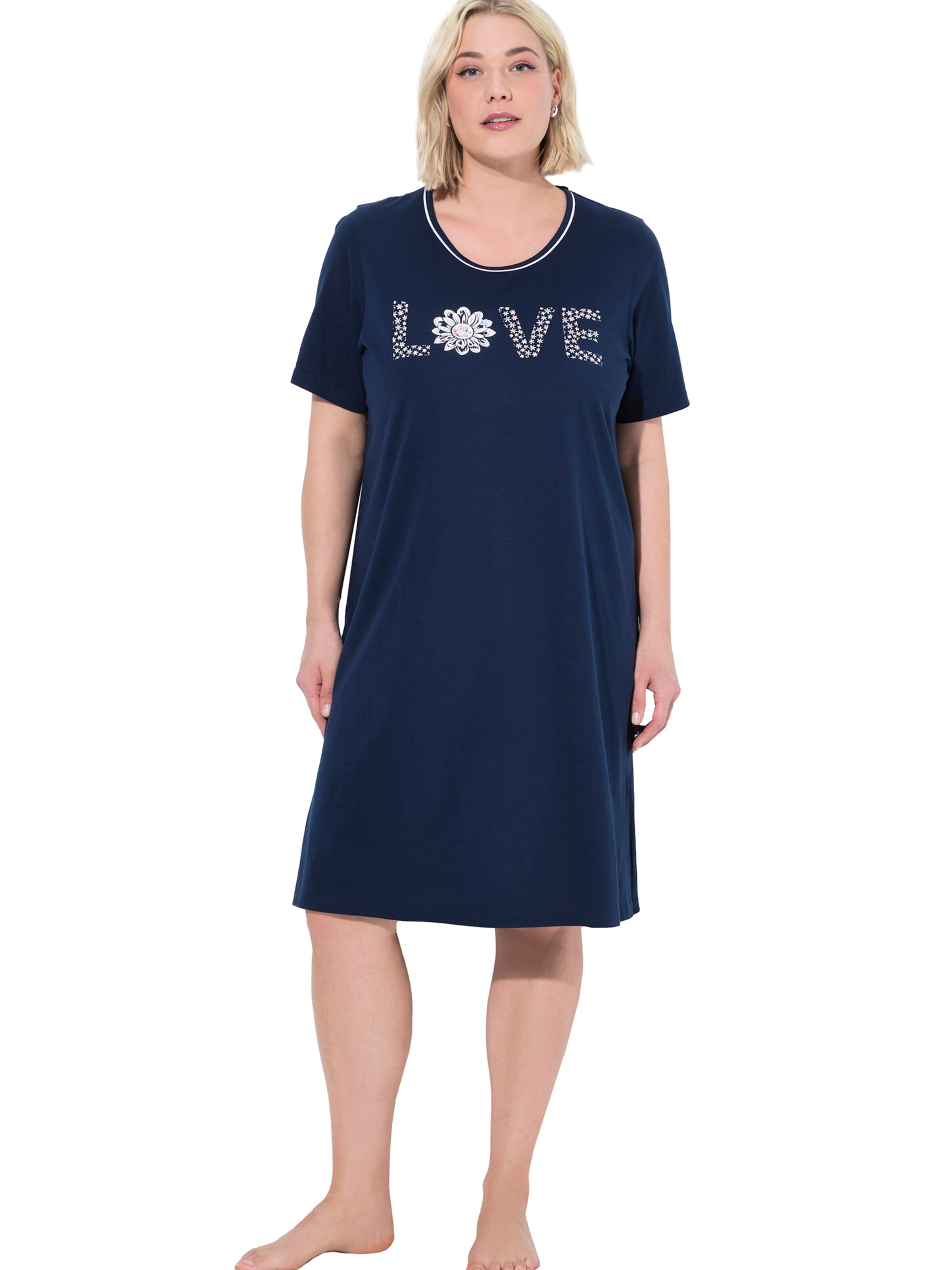 Ulla Popken Nočná košieľka - Modrá: predná strana