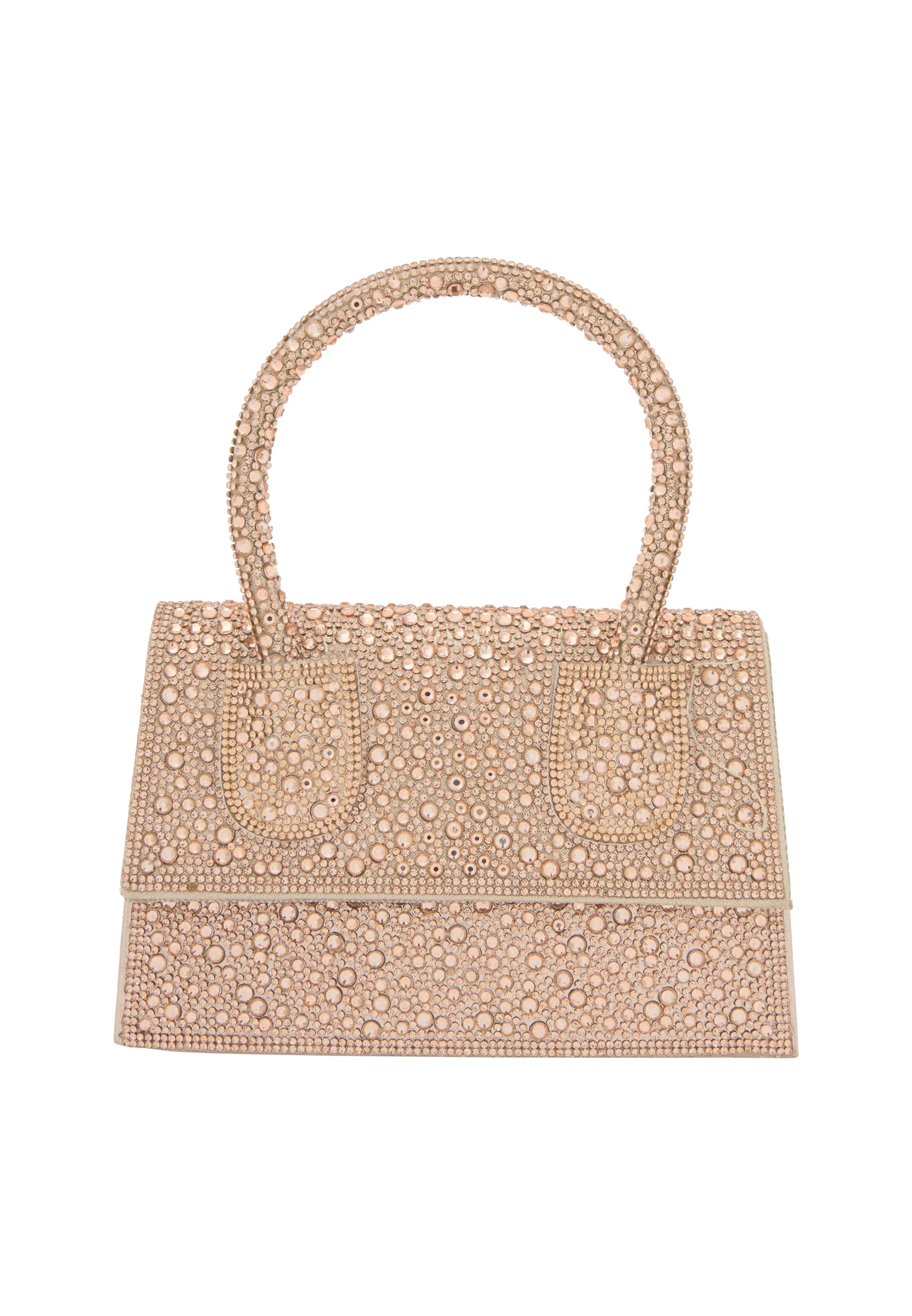 faina - Bolso de noche en beige: frente